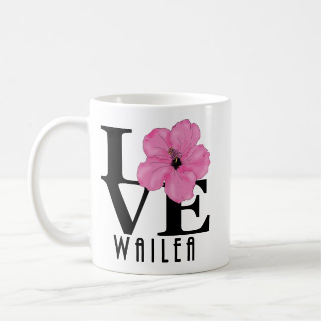 Caneca De Café LOVE Wailea Pink 11oz (Esquerda)