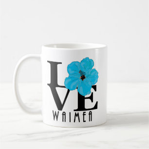 Caneca De Café LOVE Waimea Blue Hibiscus 11oz