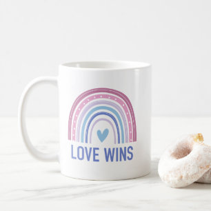 Caneca De Café Love Wins Bigender Rainbow