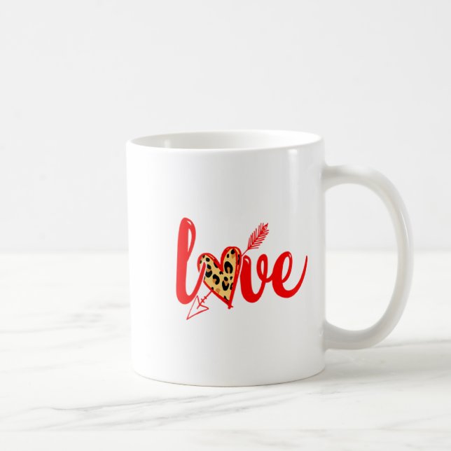 Caneca De Café Love With Heart Valentine Day Premium  (Direita)