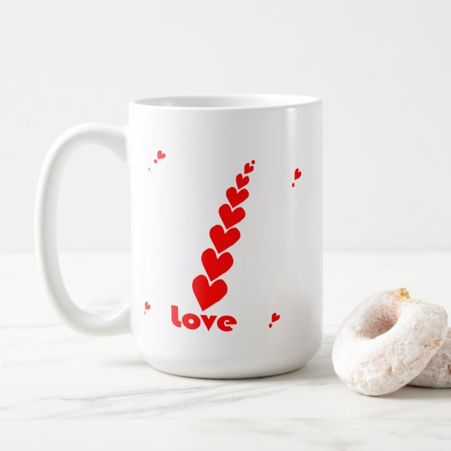 Caneca De Café Love you  forever Valentine day  Coffee & Tea Mug (Com Donut)