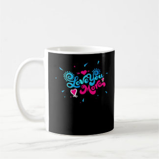 Caneca De Café Love You More Clean Typography Style 