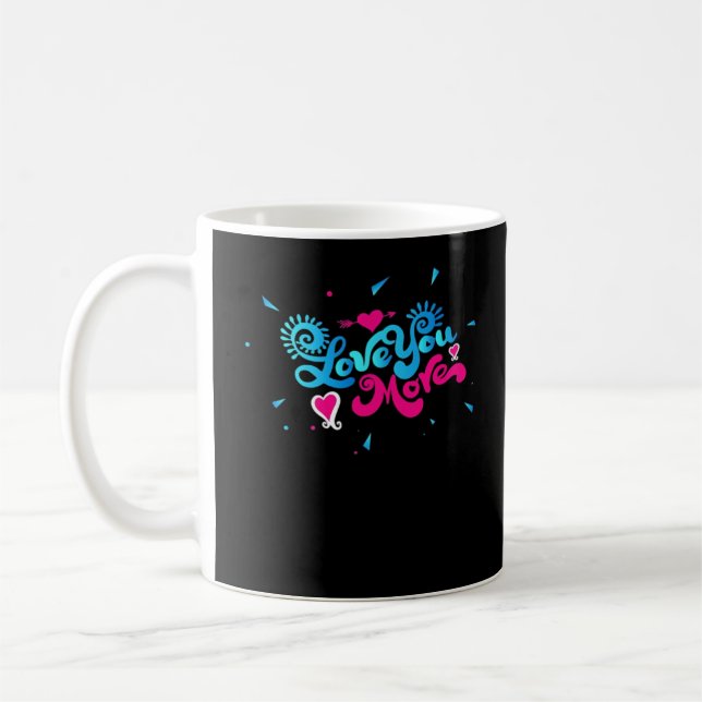 Caneca De Café Love You More Clean Typography Style  (Esquerda)