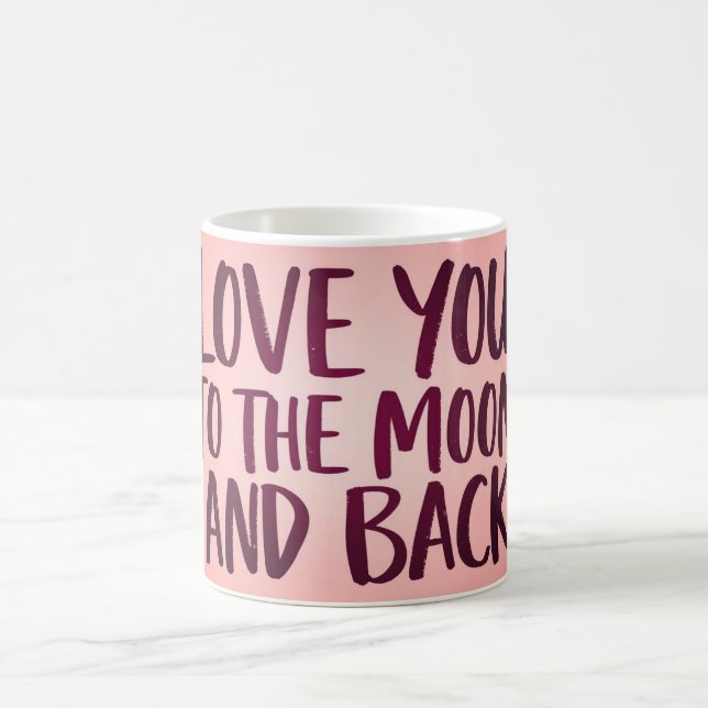 Caneca De Café Love You to the Moon and Back Mug | Romantic Pink  (Centro)