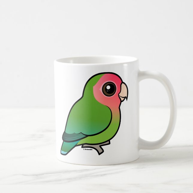 Caneca De Café Lovebird Rosado-enfrentado (Direita)