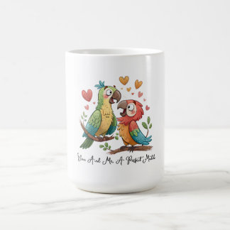 Caneca De Café Lovebirds in Colorful Harmony