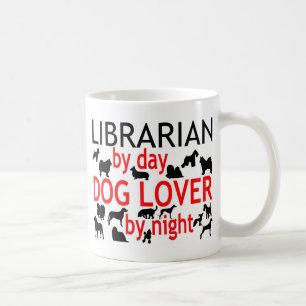 Caneca De Café Lover de Cachorro Bibliotecário