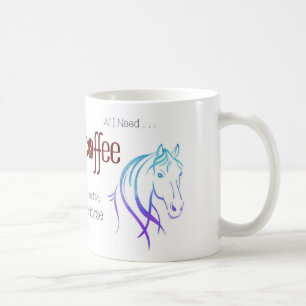 Caneca De Café Lover de Cavalo de Aquarela