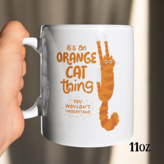 Caneca De Café Lover de Gato Laranja É Uma Coisa De Gato Laranja