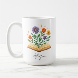 Caneca De Café Lover De Livro Personalizado, Presente Personaliza
