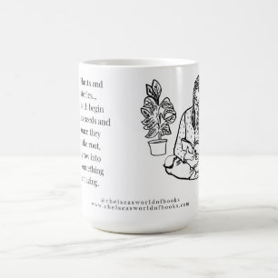 Caneca De Café Lover de plantas e livros