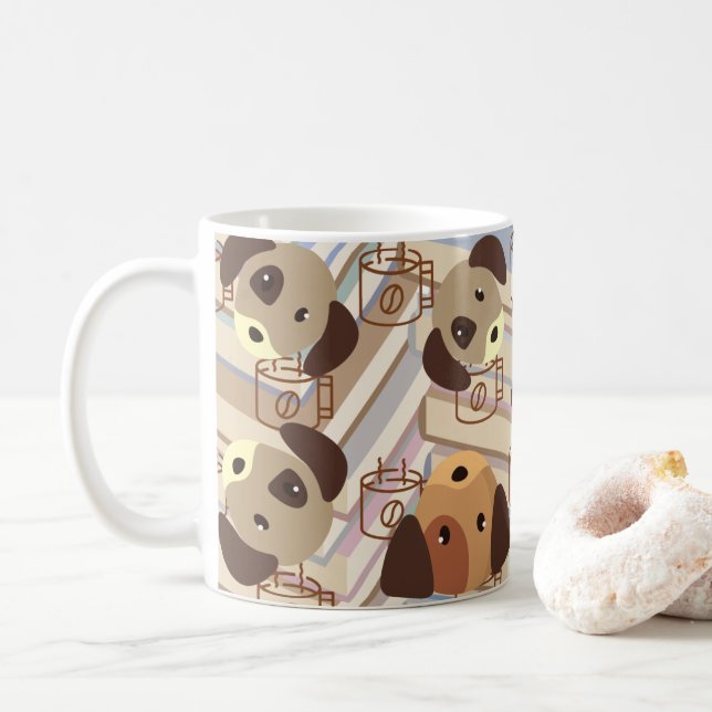 Caneca De Café Lover do Livro do Cachorro Gelado (Com Donut)