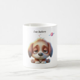 Caneca De Café Low Battery Dog Meme