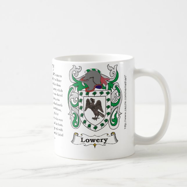 Caneca De Café Lowery, a origem, significado e a crista (Direita)
