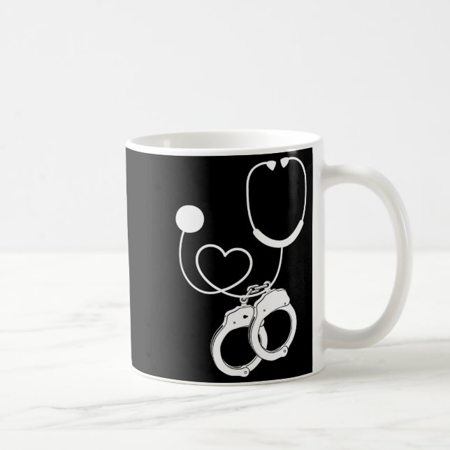Caneca De Café Lpn Correctional Nurse Nursing Stethoscope Officer (Direita)