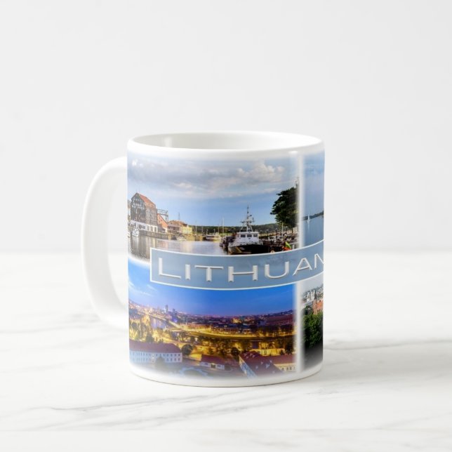 Caneca De Café LT Lituânia - (Frente Esquerda)