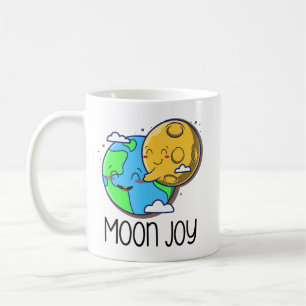 Caneca De Café Lua Alegria Terra e Lua Abraço Fofo