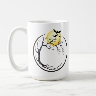 Caneca De Café Lua, Árvore, & Morcegos