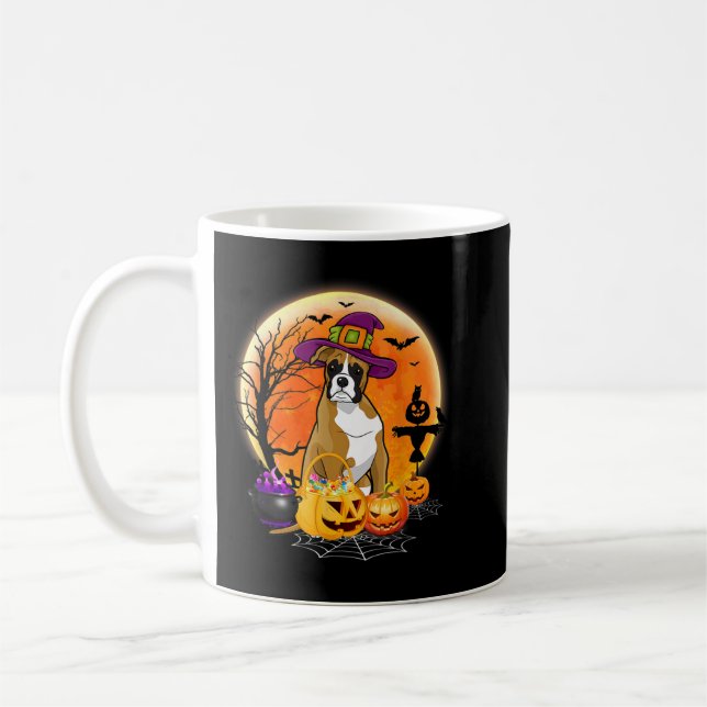 Caneca De Café Lua De Cachorro De Halloween Com Presentes Engraça (Esquerda)