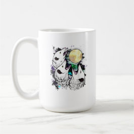 Caneca De Café Lua de Gambá Engraçado Gambá Fofo Gritando