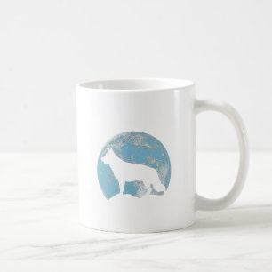 Caneca De Café Lua do cão de german shepherd
