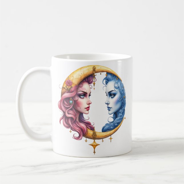 Caneca De Café Lua do Equilíbrio Eterno – Almas de Fogo e Água.  (Esquerda)