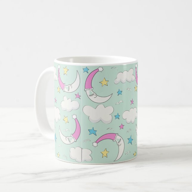 Caneca De Café Lua Dormindo (Frente Esquerda)