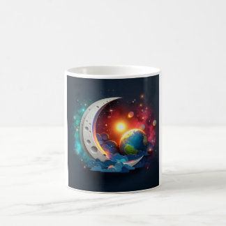 Caneca De Café Lua e Estrelas