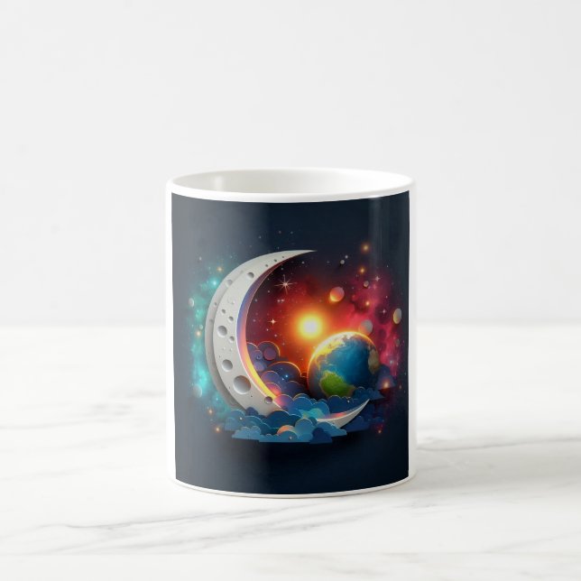 Caneca De Café Lua e Estrelas (Centro)