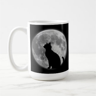 Caneca De Café Lua e Gato Negro
