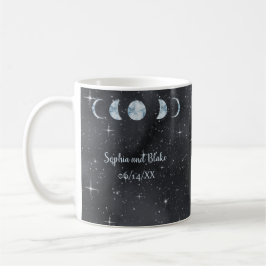 Caneca De Café Lua Fases Starry Night Celestial Casamento