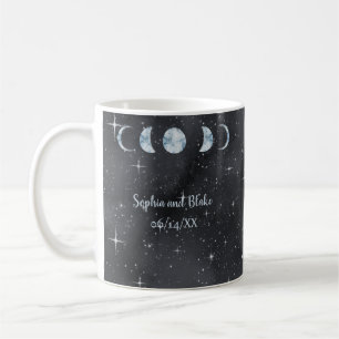 Caneca De Café Lua Fases Starry Night Celestial Casamento