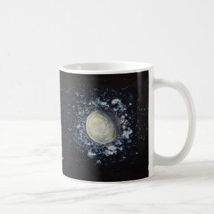 Caneca De Café Lua Gibbous Pintada