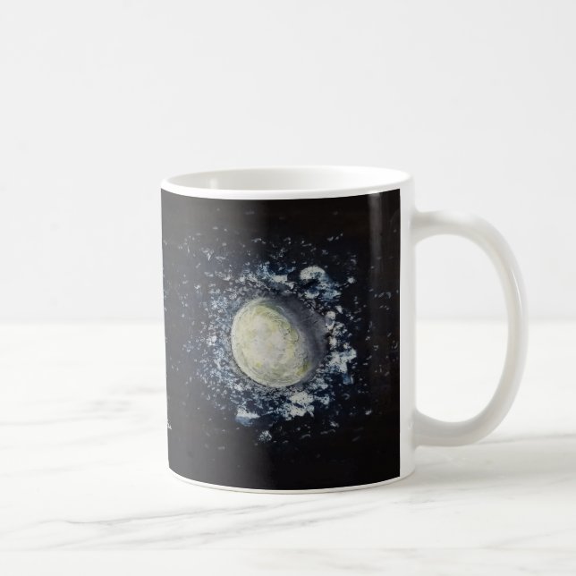 Caneca De Café Lua Gibbous Pintada (Direita)