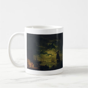 Caneca De Café Luar sobre Palermo Arte de Alta Fidelidade