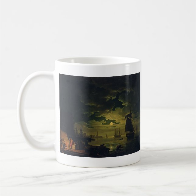 Caneca De Café Luar sobre Palermo Arte de Alta Fidelidade  (Esquerda)