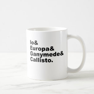 Caneca De Café Luas Galileu   Io Europa Ganymede Callisto