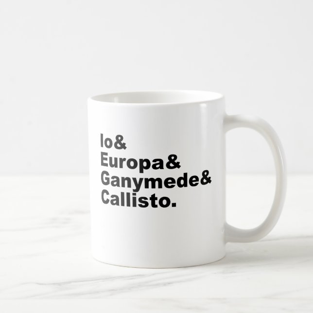 Caneca De Café Luas Galileu | Io Europa Ganymede Callisto (Direita)