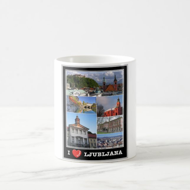 Caneca De Café Lubiana - Eslovênia - Eu Amo - (Centro)