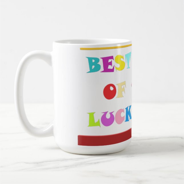 Caneca De Café Luck Charm parabéns message yellow (Esquerda)