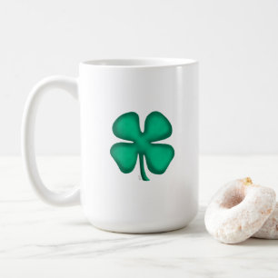 Caneca De Café Lucky 4 Folha de Pele Grande