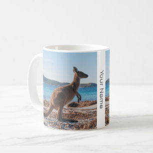 Caneca De Café Lucky Bay Kangaroo na Praia, Austrália