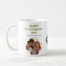 Lucky Black Cat Shamrock Photo St. Patrick's Day H