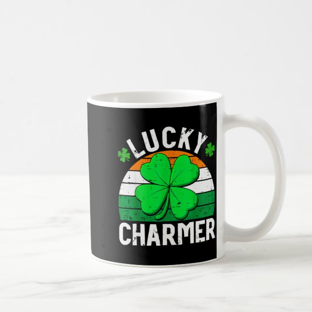 Caneca De Café Lucky charmer shirts boys kids girls funny st (Direita)