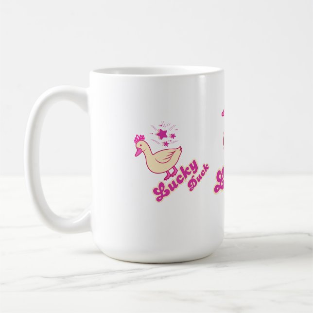 Caneca De Café Lucky Duck women T-shirt Modern Design (Esquerda)
