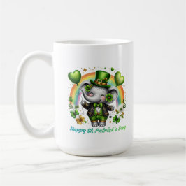 Caneca De Café Lucky Elephant Rainbow Charm