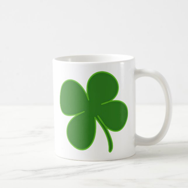 Caneca De Café Lucky Green Shamrock (Direita)