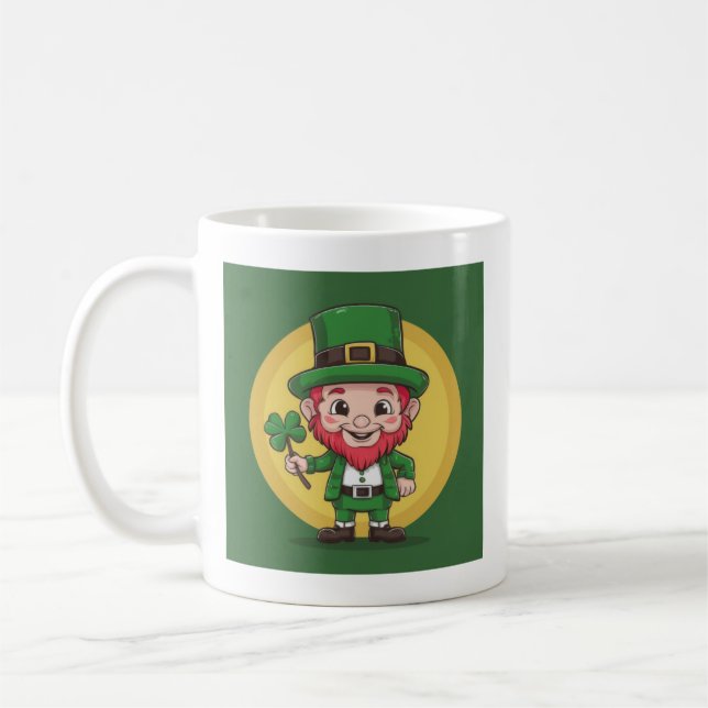 Caneca De Café Lucky Leprechaun e Trevo (Esquerda)