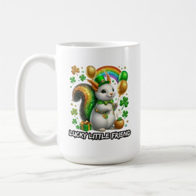 Caneca De Café Lucky Little Friend Squirrel (Esquerda)