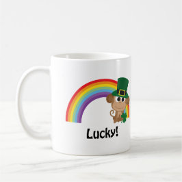 Caneca De Café Lucky Monkey Leprechaun